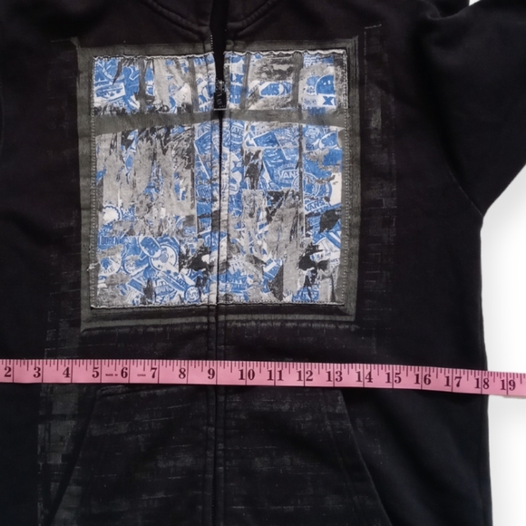 VANS YOUTH ZIPPER UP LONG SLEEVE HOODIE. SIZE XL. COLOR BLACK. - Picture 15 of 15